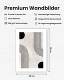 Abstrakt Schwarz Beige 50x70 Poster Set