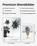 Beach Strand Palmen Poster Set