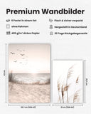 Meer Pampasgras Beige Poster Set