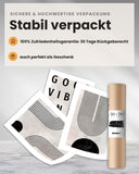 Abstrakt Schwarz Beige 50x70 Poster Set